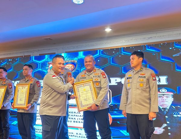 Komitmen Tata Kelola Keuangan Akuntabel, Polres Lingga Terima Dua Penghargaan Kapolri
