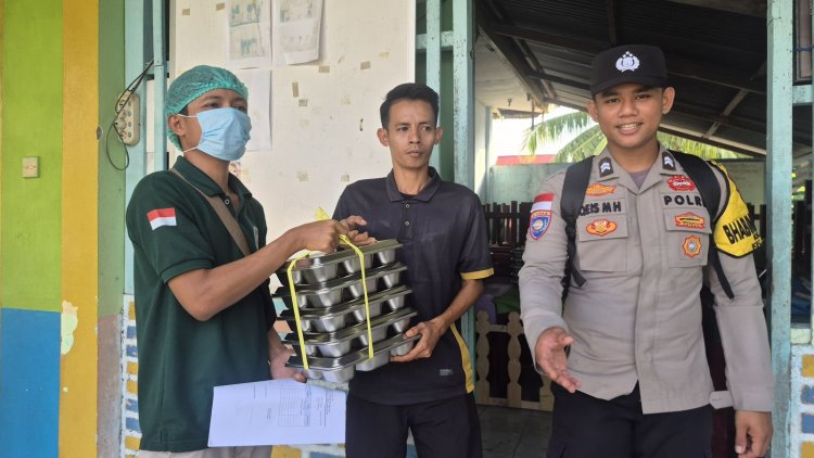 Program MBG Polres Lingga Jangkau Sekolah, Posyandu dan Pesantren di Kecamatan Lingga
