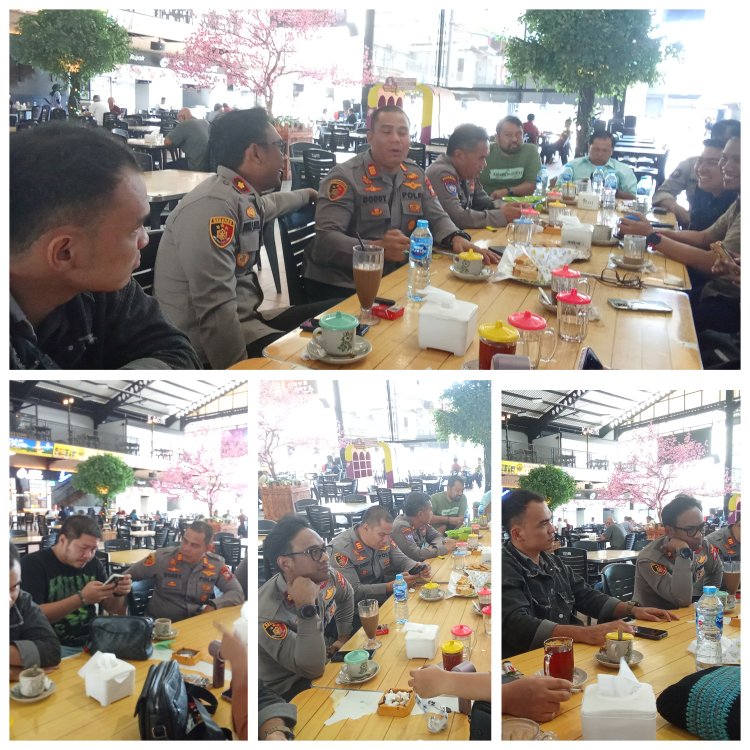 Kapolsek Lubuk Baja Gelar Silaturahmi dan Ngopi Bareng Insan Pers, Perkenalkan Kanit Reskrim Baru