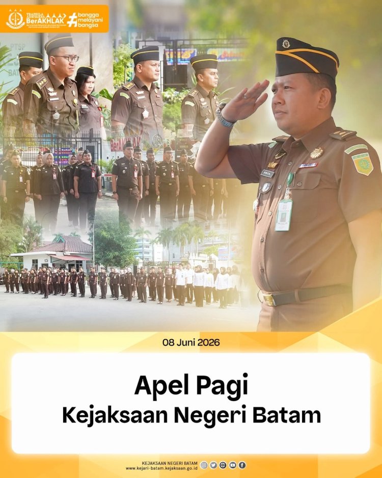 Kasi Intelijen Pimpin Apel Pagi, Kejari Batam Teguhkan Disiplin dan Tanggung Jawab Pegawai