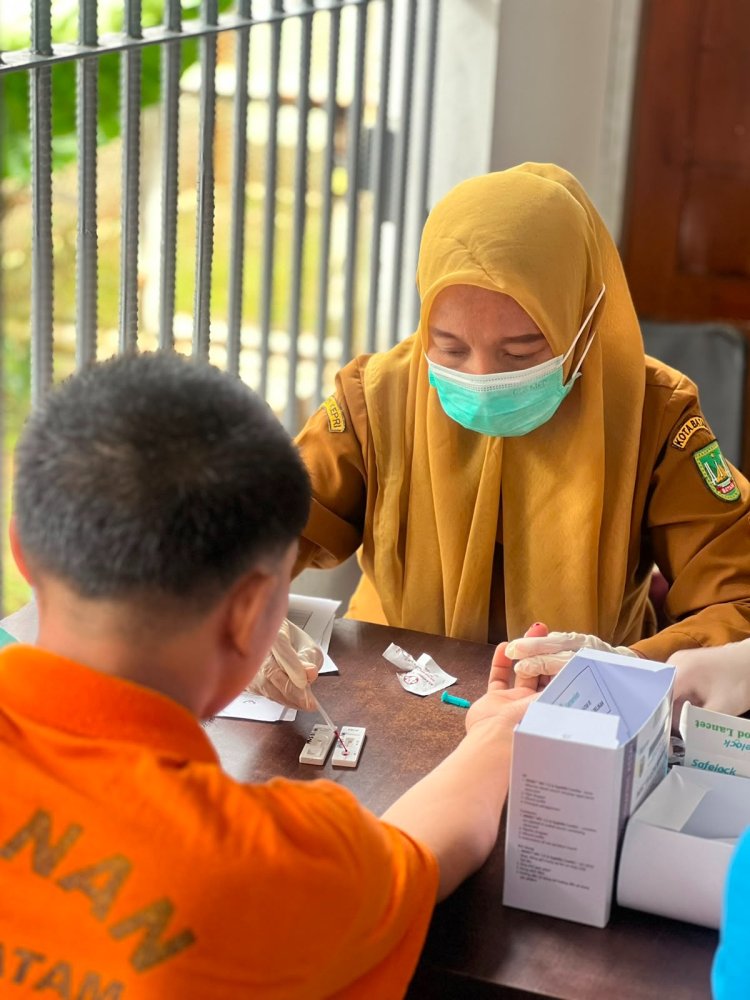 Pemeriksaan VCT Mobile, 150 Warga Binaan Rutan Batam Ikuti Edukasi dan Skrining Kesehatan