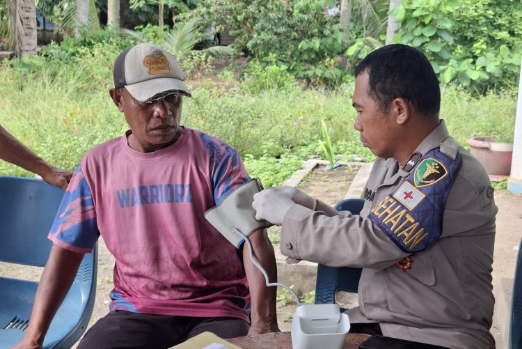 Sambut HUT Bhayangkara ke-80, Polres Lingga Hadirkan Layanan Kesehatan bagi Buruh Pelabuhan