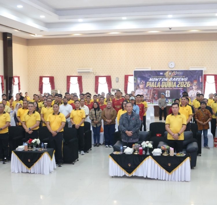 Nobar Piala Dunia FIFA 2026 Warnai Hari Bhayangkara ke-80, Polda Kepri Serahkan Bansos dan Alsintan