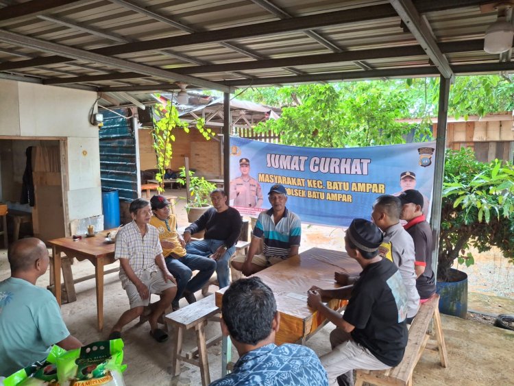 Melalui Jumat Curhat, Polsek Batu Ampar Tampung Aspirasi dan Keluhan Warga Batu Merah