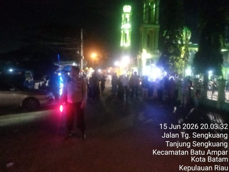 Polsek Batu Ampar Laksanakan Pengamanan Pawai Obor Tahun Baru Islam 1 Muharram 1448 H Tingkat Kecamatan Batu Ampar