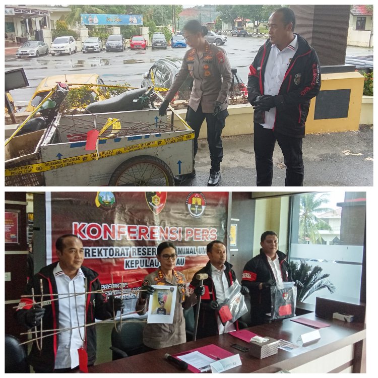 Polda Kepri Ungkap Pelaku Pencurian Besi Drainase Terowongan Pelita, Terancam 7 Tahun Penjara