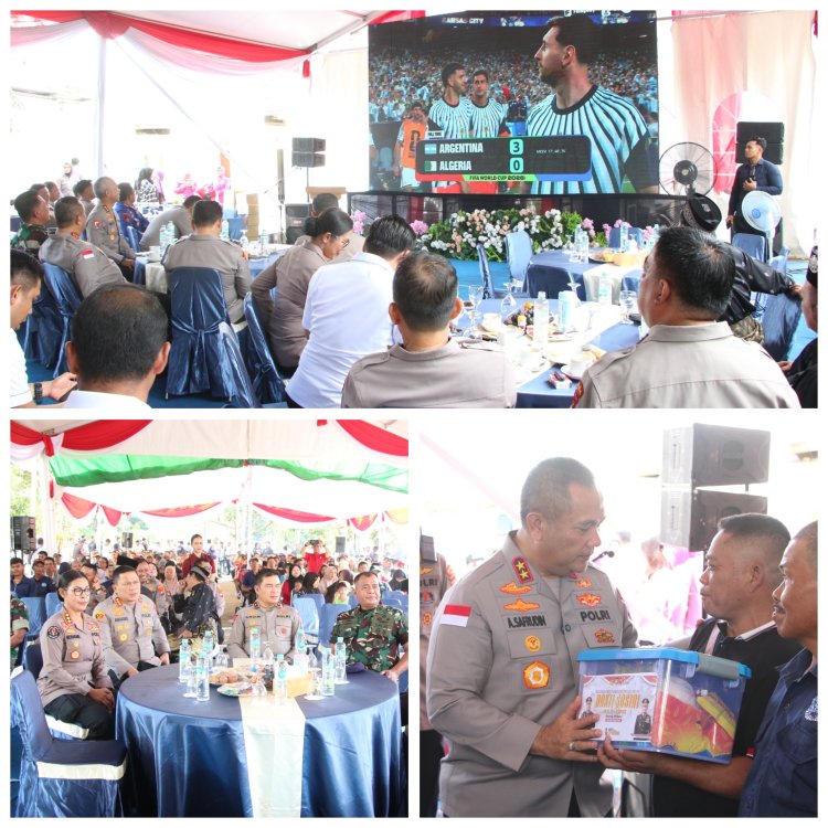 Polda Kepri Gelar Nobar Piala Dunia 2026 dan Bakti Sosial di Polsek Sungai Beduk dalam Rangka Menyambut HUT Bhayangkara Ke-80