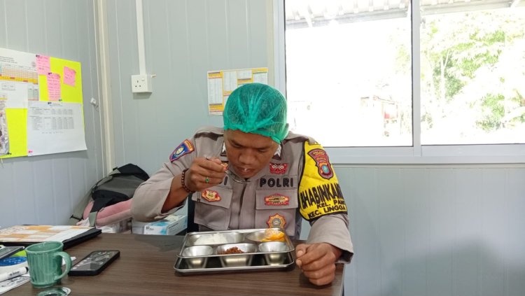 Tim Food Safety Polres Lingga Pastikan Menu MBG Layak Konsumsi