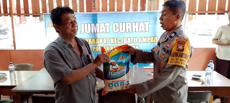 Jumat Curhat Polsek Batu Ampar, Ajak Warga Jodoh Square Perkuat Sinergi Kamtibmas