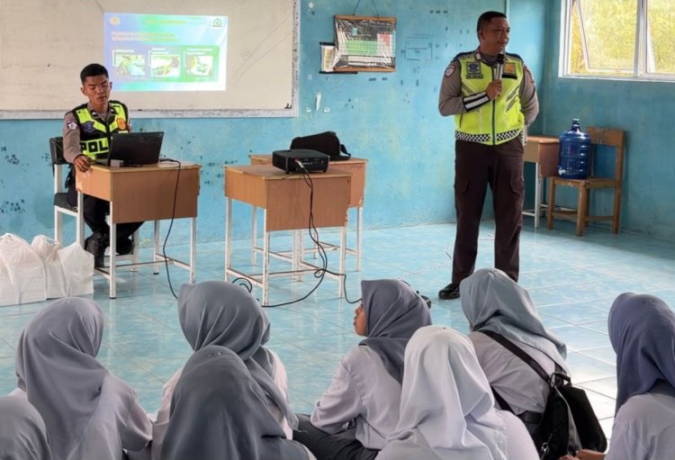 Satlantas Polres Lingga Hadir di Tengah Pelajar, Wujudkan Generasi Tertib Berlalu Lintas