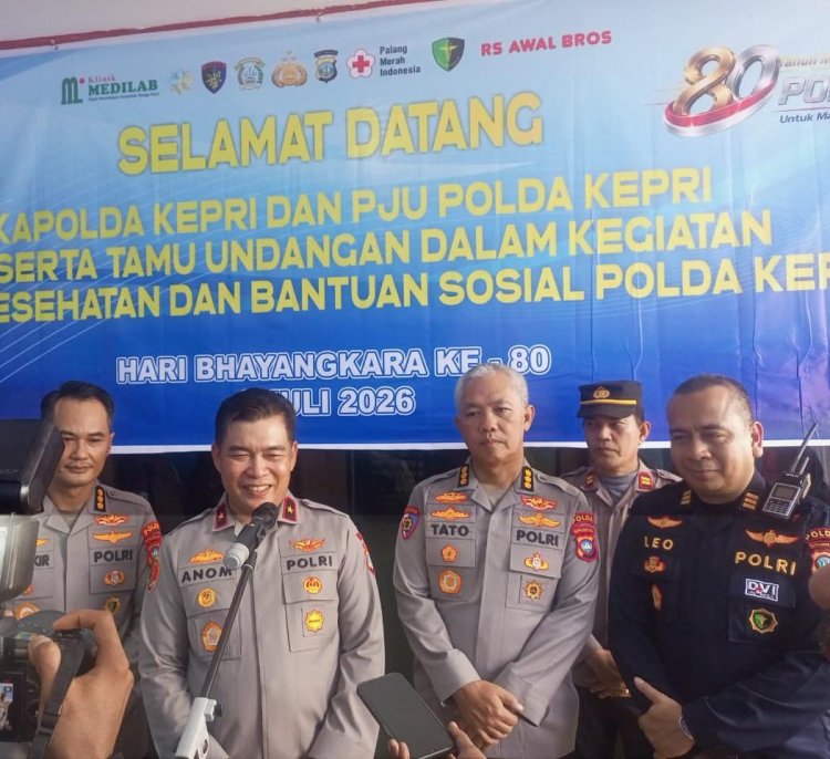 Polda Kepri Layani 650 Warga dalam Bakti Kesehatan dan Bansos Hari Bhayangkara ke-80