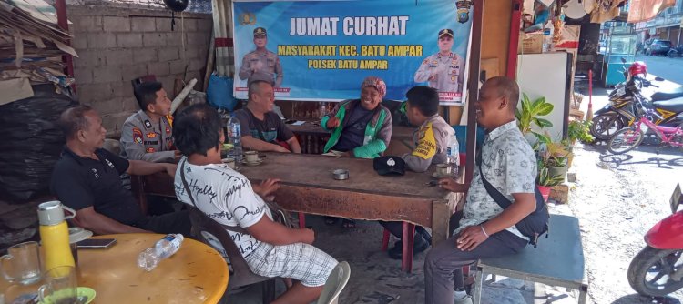 Jumat Curhat Polsek Batu Ampar, Warga Diajak Aktif Jaga Kamtibmas dan Manfaatkan Layanan Polisi 110