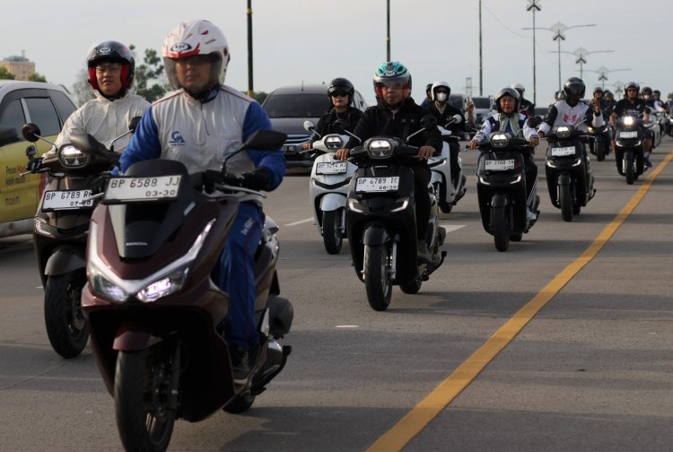 Honda Kepri Gelar Sunmori dan Healthy Walk Bersama Jurnalis serta Content Creator