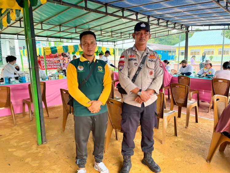 Sentuhan Humanis Polri, Kapolpos Pancur Hadir Mengawal Kegiatan Sosial  Warga Desa Duara