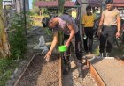 Manfaatkan Pekarangan Pangan Lestari, Polsek Dabo Singkep Mulai Budidaya Sayur Sawi