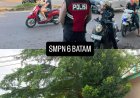 Personel Satsamapta Polresta Barelang Laksanakan Strong Point Pagi Demi Kelancaran Arus Lalu Lintas di Kota Batam