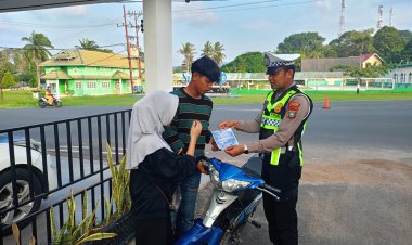 Stop Pelanggaran, Stop Kecelakaan, Satlantas Polres Lingga Intensifkan Edukasi Pengguna Jalan