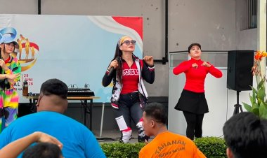 Jumat Sehat Ceria, Petugas dan Warga Binaan Rutan Batam Kompak Senam Pagi