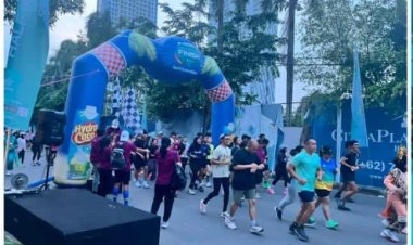 Polsek Lubuk Baja Amankan Road To Awal Bros Half Marathon 2026 di Nagoya City Walk