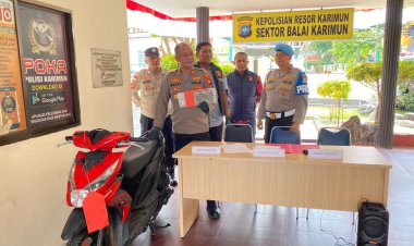 Unit Reskrim Polsek Balai Karimun Berhasil Ungkap Curanmor