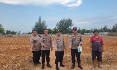 Polsek Bengkong Perkuat Ketahanan Pangan, Tanam Jagung Pipil di Lahan Produktif
