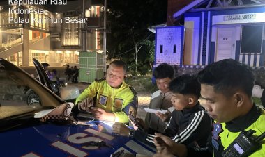 Patroli Gabungan Satlantas dan Satsamapta Polres Karimun Ciptakan Karimun Kondusif