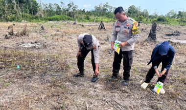 Polsek Daik Lingga Bersama Kelompok Tani Tanam Perdana Jagung Pipil, Perkuat Ketahanan Pangan Nasional