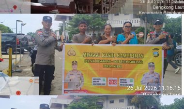 Polsek Bengkong Perkuat Sinergi dengan Jemaat Gereja Santo Damean Lewat Program Minggu Kasih
