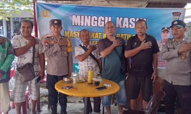 Minggu Kasih Kamtibmas Polsek Batu Ampar dengan warga kampung seraya  : Mari Ciptakan Kamtibmas Kondusif Wilayah Batu Ampar