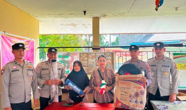 Melalui Posyandu, Satbinmas Polres Lingga Sebarkan Edukasi Kamtibmas dan Layanan Polri 110