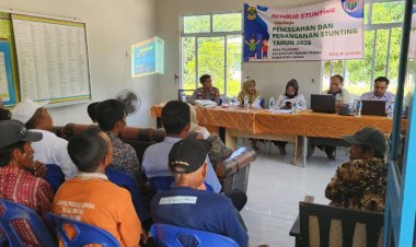 Polsek Senayang Dukung Pencegahan Stunting Melalui Rembug Desa Tajur Biru