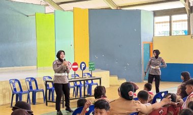 Polda Kepri Tanamkan Budaya Tertib Berlalu Lintas Sejak Dini Melalui Program Polisi Sahabat Anak di SD Kartini I Batam
