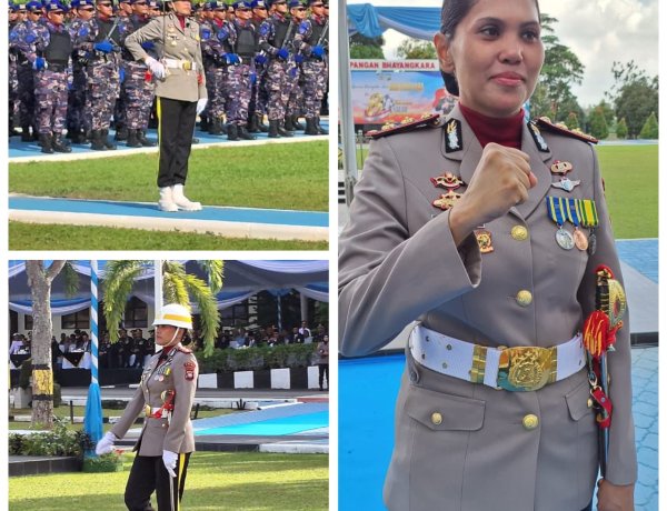 Srikandi Bhayangkara Jadi Garda Terdepan dalam Upacara Hari Bhayangkara ke-80 di Polda Kepri