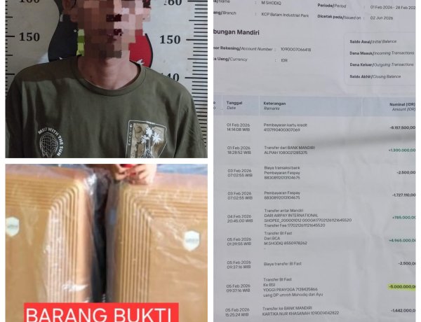 Diduga Gelapkan Dana Umrah Rp10 Juta, Pria Berinisial YP Diamankan Polsek Batu Aji