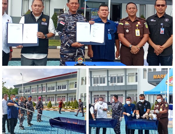 Plt. Kasi Pidum Kejari Batam Hadiri Konferensi Pers dan Pemusnahan 100 Cartridge Liquid Vape Mengandung Etomidate