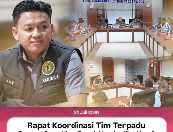Kejari Batam Hadiri Rapat Koordinasi Penertiban Rumah dan Kios Liar di Kampung Pelita