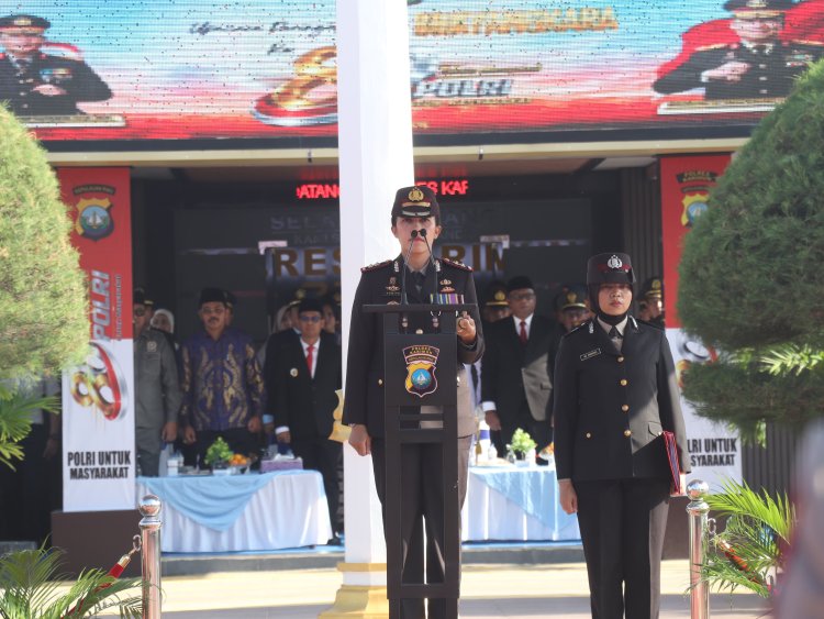 Polres Karimun Gelar Upacara, Baksos dan Syukuran HUT Bhayangkara Ke-80, Wujudkan Polri Untuk Masyarakat