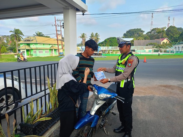 Stop Pelanggaran, Stop Kecelakaan, Satlantas Polres Lingga Intensifkan Edukasi Pengguna Jalan