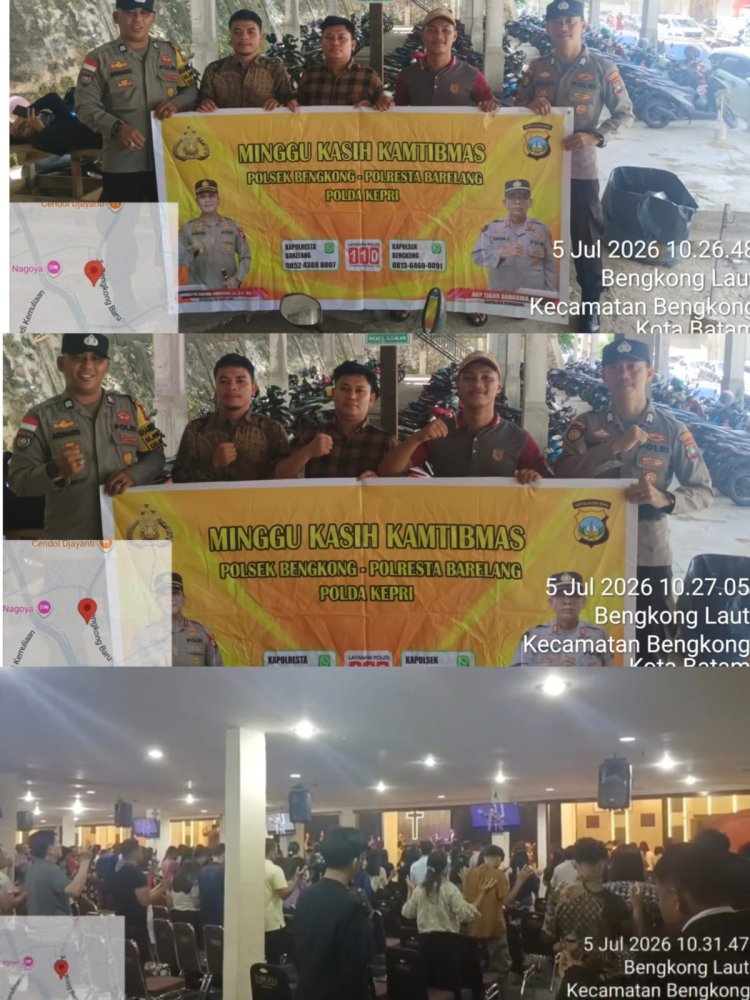 Polsek Bengkong Pererat Kemitraan dengan Jemaat GBI Tabgha Lewat Program Minggu Kasih