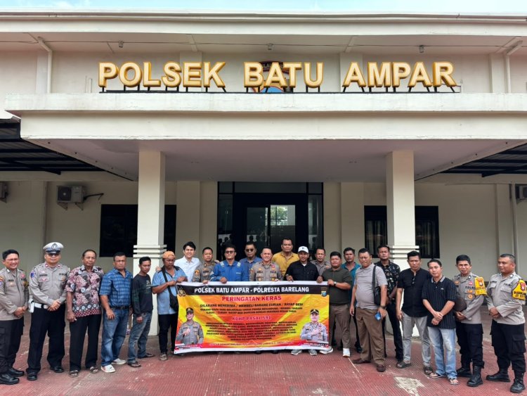 Kapolsek Batu Ampar Rangkul Pengusaha Besi Tua, Persempit Ruang Gerak Pelaku Pencurian Fasilitas Umum