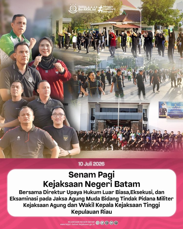 Senam Bersama Perkuat Soliditas dan Budaya Kerja Sehat di Kejari Batam