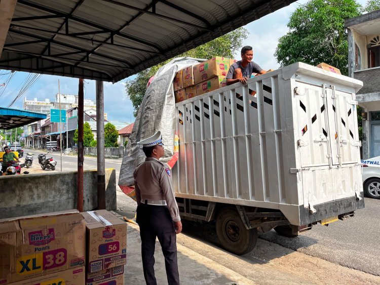 Satlantas Polres Lingga Gencarkan Himbauan Kendaraan ODOL Demi Keselamatan Berlalu Lintas