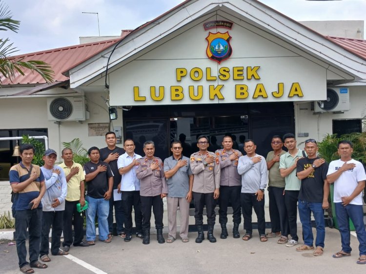 Cegah Pencurian Fasilitas Umum, Polsek Lubuk Baja Beri Arahan Kamtibmas kepada Pengusaha Besi Tua