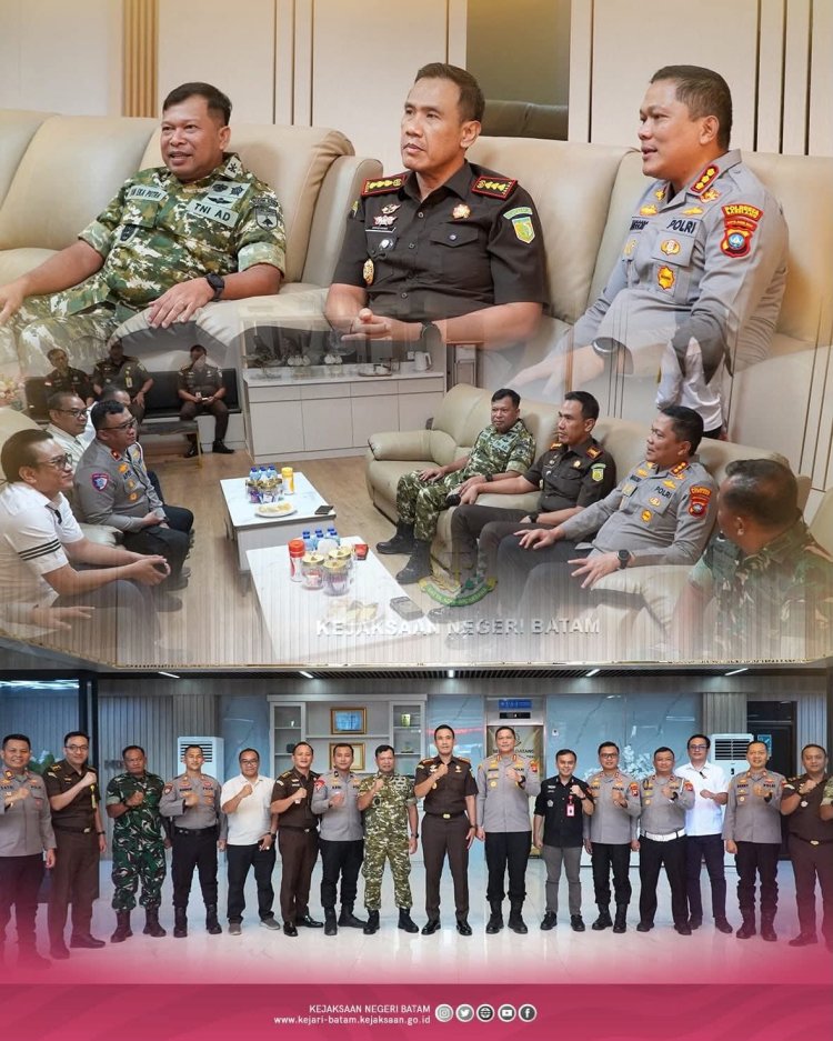 Kajari Batam Terima Kunjungan Silaturahmi Kapolresta Barelang dan Dandim 0316/Batam, Perkuat Sinergi Forkopimda