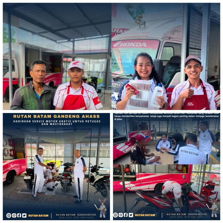 Rutan Batam Gandeng AHASS, Hadirkan Servis Motor Gratis bagi Pegawai dan Masyarakat
