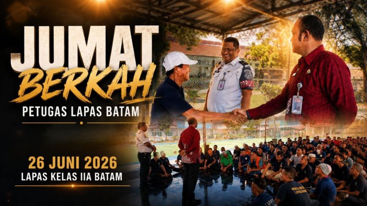 Jumat Berkah di Lapas Kelas IIA Batam, Tebar Kepedulian dan Pererat Kebersamaan antara Petugas dan Warga Binaan