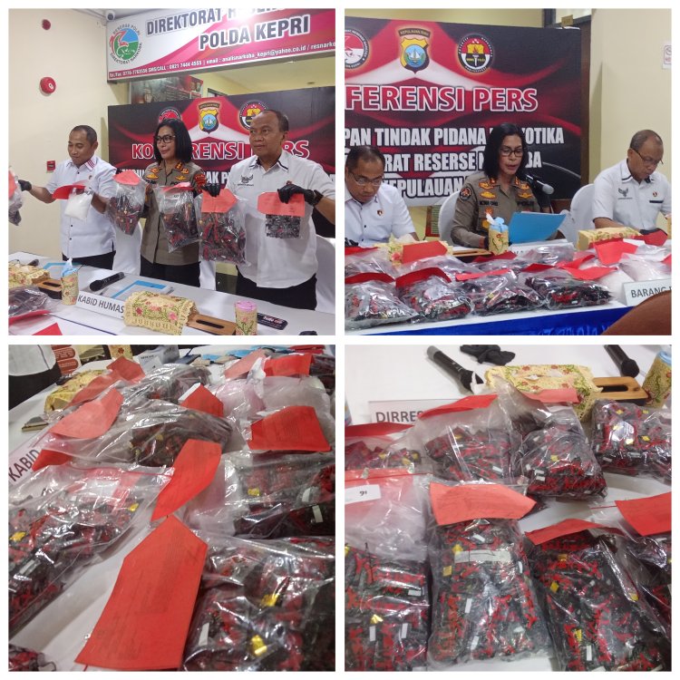 Ditresnarkoba Polda Kepri Ungkap 16 Kasus Narkoba, 17 Tersangka Ditangkap dan Lebih dari 4 Kilogram Sabu Disita