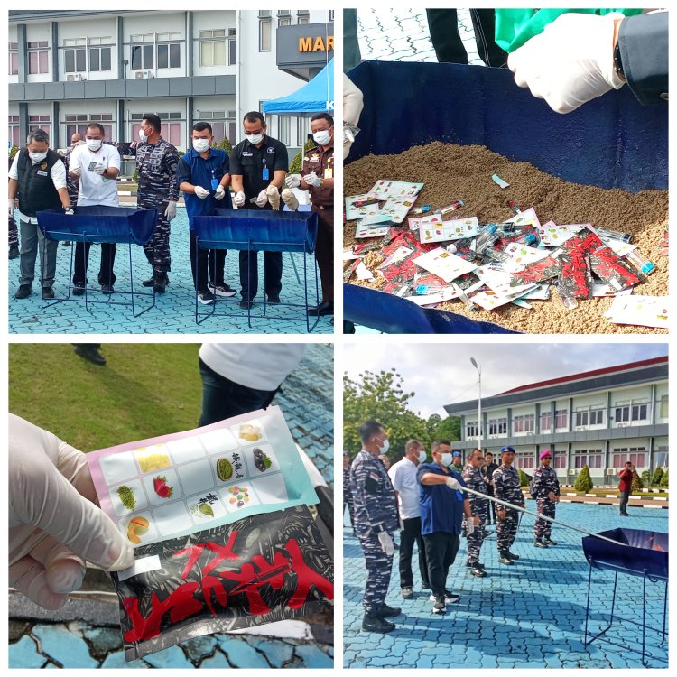 TNI AL Gagalkan Penyelundupan 100 Liquid Vape Mengandung Narkotika di Perairan Batam, Nilainya Ditaksir Capai Rp800 Juta