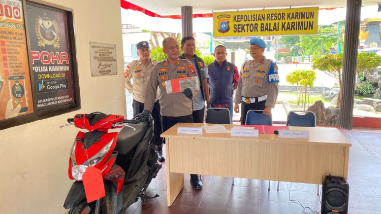 Unit Reskrim Polsek Balai Karimun Berhasil Ungkap Curanmor