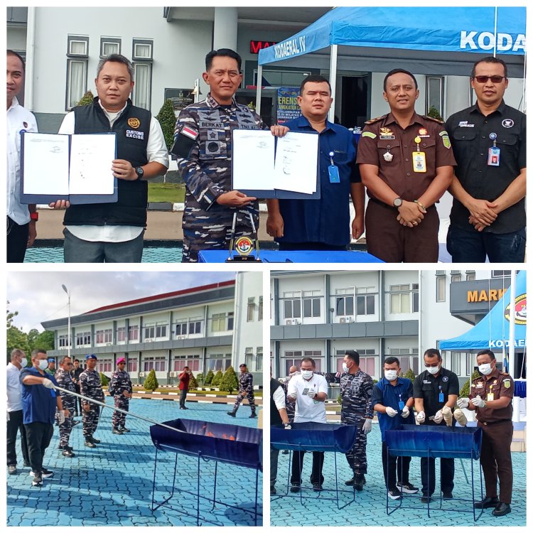 Plt. Kasi Pidum Kejari Batam Hadiri Konferensi Pers dan Pemusnahan 100 Cartridge Liquid Vape Mengandung Etomidate